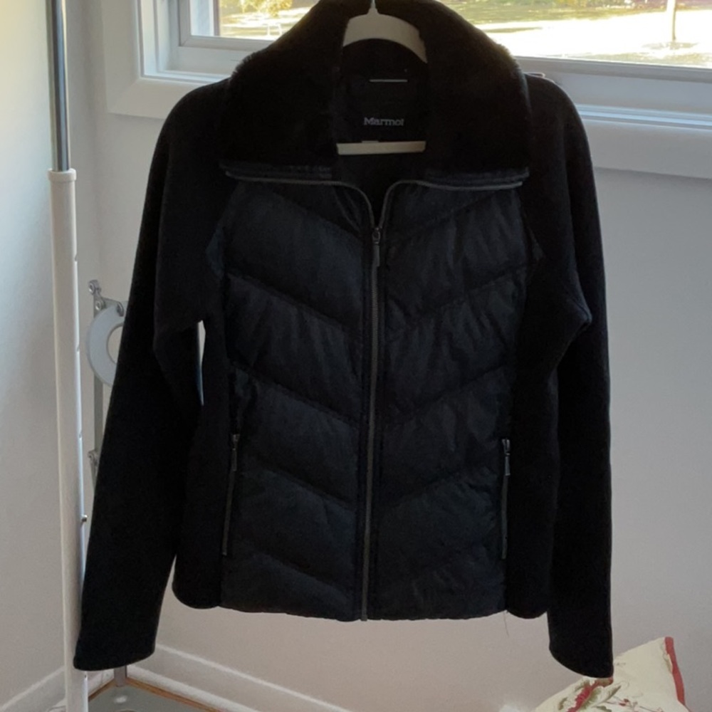 Marmot Women's Down Wool Jacket Black - Picture 2 of 11